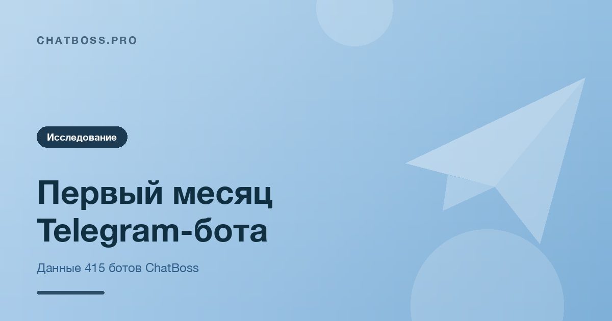 Что происходит с Telegram-ботом в первый месяц: данные 415 ботов ChatBoss