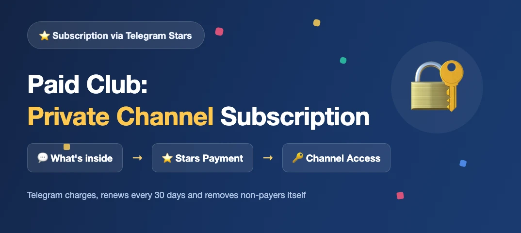 Paid Club: Private Channel Subscription